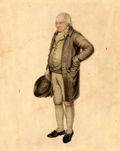 Porträt von Mr. Bewick, Holzstecher von J. Richardson